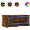 vidaXL Salontafel met LED-verlichting bewerkt hout gerookt eikenkleur