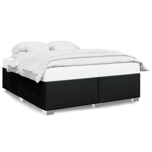 vidaXL Bedframe zonder matras stof zwart 180x200 cm