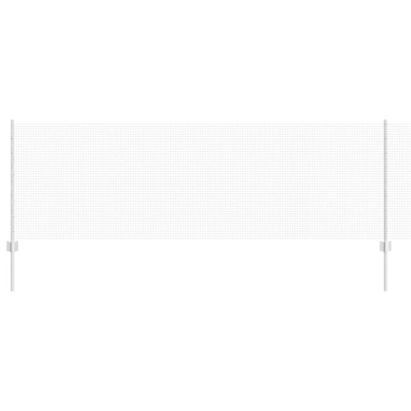 vidaXL Hek met Paal Zilver 0,8 x 10 m Staal