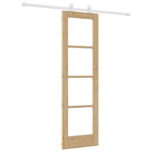vidaXL Schuifdeur ORKDAL 61 x 198,5 cm Massief grenenhout en glas