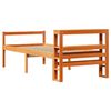 vidaXL Bedframe met hoofdbord massief grenenhout wasbruin 75x190 cm