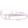 vidaXL Bedframe "Dover" stof cr&egrave;mekleurig 200x200 cm