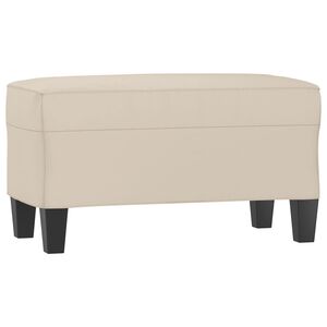vidaXL Bankje 70x35x41 cm microvezelstof cr&egrave;me