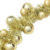 vidaXL Kerstbal Guirlande Goud 186 cm Polystyreen
