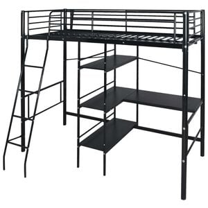 vidaXL Bed met matras Zwart 200 x 90 cm Metaal