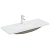 vidaXL Inbouwwastafel met kraan 101x39x18 cm keramiek wit