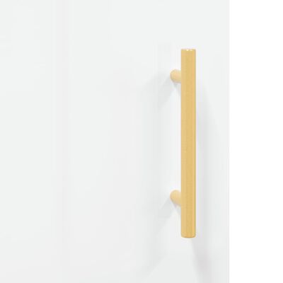 vidaXL Nachtkastje 40x40x50 cm bewerkt hout hoogglans wit