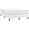 vidaXL Boxspring met matras kunstleer wit 140x200 cm