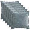 vidaXL Kussensloop 6 st HOUTEN Lichtblauw 40 x 40 cm Chenille Stof