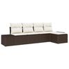 vidaXL Tuin Sofa Set met kussen 5 pcs Bruin poly rattan