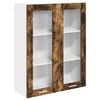 vidaXL Hangkast met opslag Gerookt eiken 80 x 31 x 100 cm Bewerkt hout