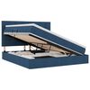 vidaXL Opbergbed met LED met matras Blauw 160 x 200 cm Polyester
