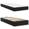vidaXL Bedframe met matras met matras 2 pcs Zwart PVC