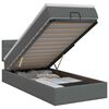 vidaXL Ottoman bed met matras Donkergrijs 90 x 190 cm Stof