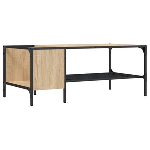 vidaXL Salontafel met rek 100x51x40 cm bewerkt hout sonoma eikenkleur