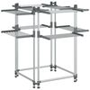 vidaXL Wasrek 107x107x120 cm aluminium
