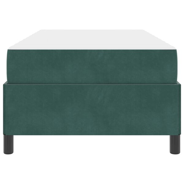 vidaXL Bedframe met matras Donkergroen 90 x 190 cm Stof
