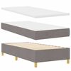 vidaXL Boxspring bed met matras met hoofdeinde Taupe 80 x 200 cm Stof