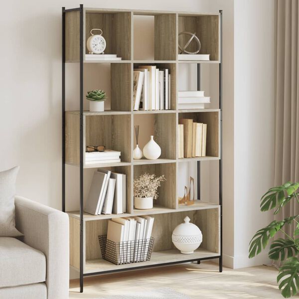 vidaXL Boekenkast 102x28x172 cm bewerkt hout sonoma eikenkleurig