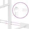 vidaXL Bedframe met hoofdbord metaal wit 107x203 cm