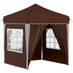 vidaXL Pop-up Feesttent Bruin 195 x 195 x 245 cm Oxford Stof