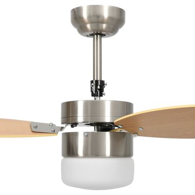 ontsnappen . Waterig vidaXL Plafondventilator met lamp en afstandsbediening 76 cm lichtbruin  online kopen | vidaXL.be