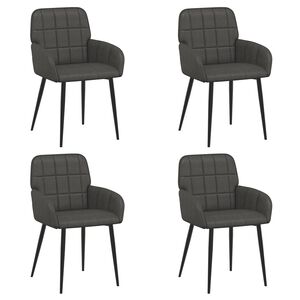 vidaXL Eettafelstoelen 4 st Kunstleer Zwart 56,5 x 50 x 85 cm