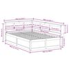 vidaXL Bed met boekenkast zonder matras massief grenenhout 120x190 cm