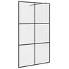 vidaXL Inloopdouchewand 115x195 cm ESG-glas transparant en zwart