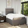 vidaXL Boxspring met matras stof taupe 120x190 cm