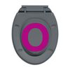 vidaXL Toiletbril soft-close en quick-release ovaal grijs