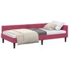vidaXL Hoekbedframe met hoofdeinde Wijnrood 100 cm x 200 cm Fluweel