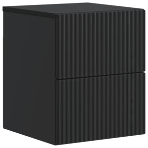 vidaXL Wandbeugel Bedkast Zwart 33 x 34,5 x 40 cm Bewerkt hout