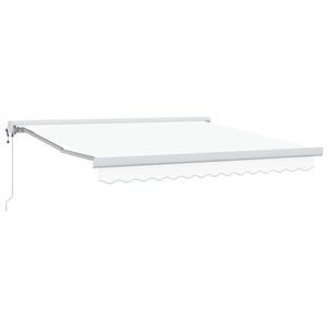 vidaXL Uitschuifbare luifel Wit 300 x 250 x 165 cm Stof en Metaal