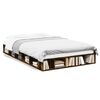 vidaXL Bedframe bewerkt hout gerookt eikenkleurig 140x190 cm