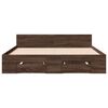 vidaXL Bedframe met lades bewerkt hout bruin eikenkleurig 135x190 cm