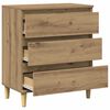 vidaXL Dressoir 60x35x70 cm bewerkt hout artisanaal eikenkleur