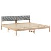 vidaXL Bedframe Bruin en lichtgrijs 200 x 200 cm Massief grenenhout