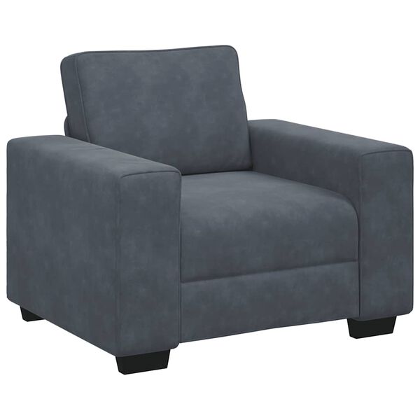 vidaXL Fauteuil 100x77x82 cm fluweel donkergrijs