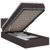 vidaXL Ottoman bed met matras Donkerbruin 80 x 200 cm Stof