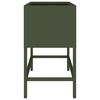 vidaXL Verhoogde Tuin Plantbak Olijfgroen 60 x 26 x 45 cm Staal