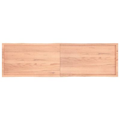 vidaXL Tafelblad natuurlijke rand 220x60x(2-6)cm eikenhout lichtbruin