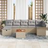 vidaXL Tuin Sofa Set 8 pcs Beige poly rattan