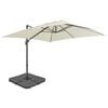 vidaXL Parasol met draagbare voet zandkleurig