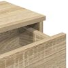 vidaXL Wandschap met lades 80x34x17 cm bewerkt hout sonoma eikenkleur