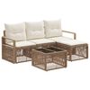 vidaXL Tuinbankenset 5 pcs Beige poly rattan