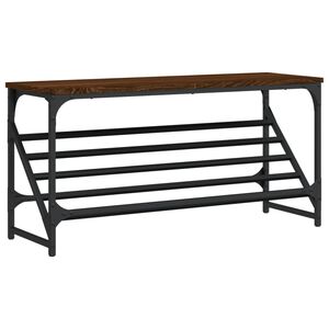 vidaXL Schoenenrek 90x30x45 cm bewerkt hout bruin eikenkleur