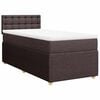 vidaXL Boxspring met matras stof donkerbruin 80x200 cm