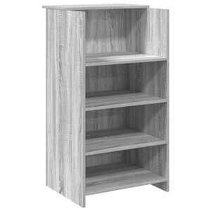vidaXL Receptiebalie 55x50x103,5 cm bewerkt hout grijs sonoma eiken