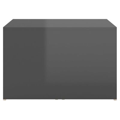 vidaXL 3-delige Salontafelset 60x60x30 cm hoogglans grijs